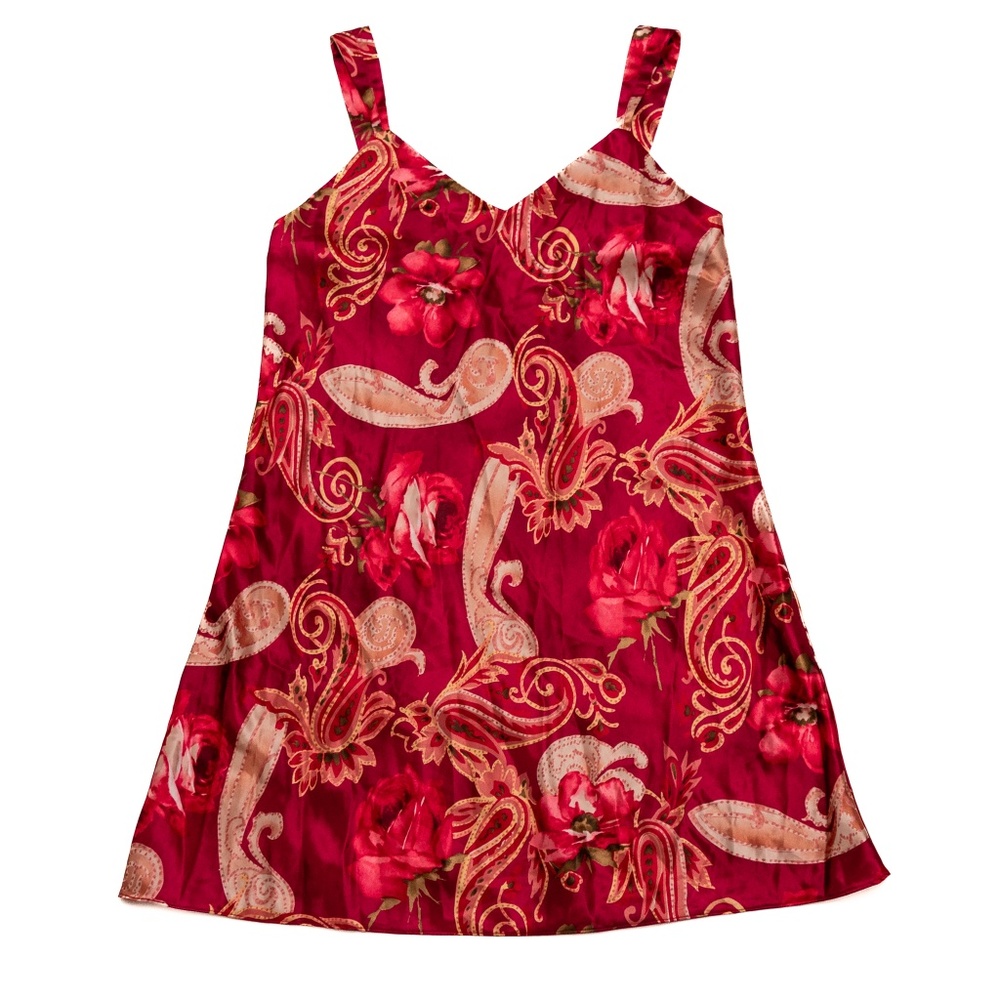Vintage Satin Floral Slip